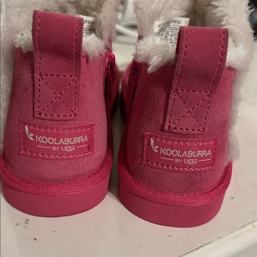 KOOLABURRA By UGG ultra mini pink Cozy Pink Kids Boots size 12 GUC